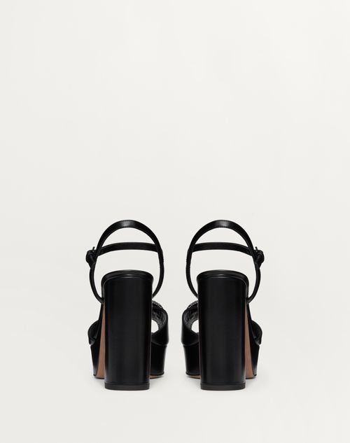 Valentino SANDALIAS CON PLATAFORMA VLOGO SIGNATURE DE CUERO DE BECERRO CON TACÓN DE 115 MM