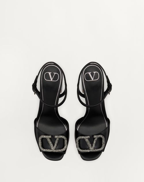 Valentino SANDALIAS CON PLATAFORMA VLOGO SIGNATURE DE CUERO DE BECERRO CON TACÓN DE 115 MM
