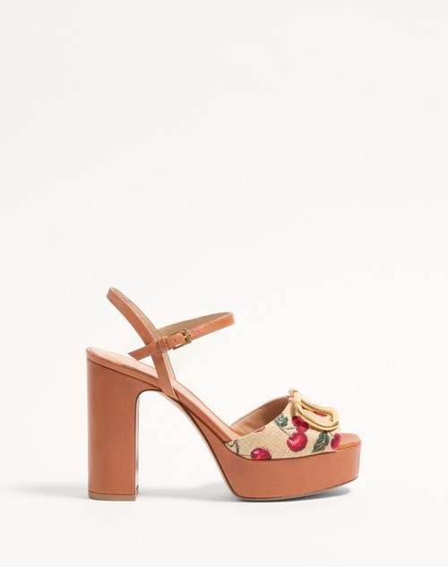 Valentino SANDALIAS CON PLATAFORMA Y MOTIVO CHERRYFIC VLOGO SIGNATURE 115MM
