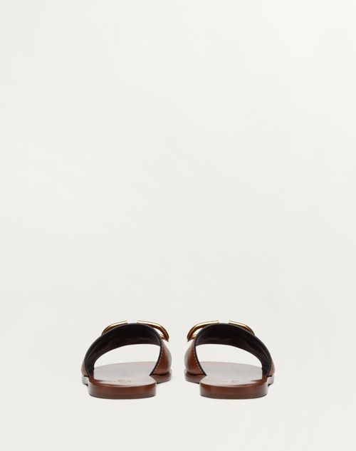 Valentino SANDALIAS DE PALA VLOGO SIGNATURE DE CUERO DE VACA GRANULADO CON ACCESORIO