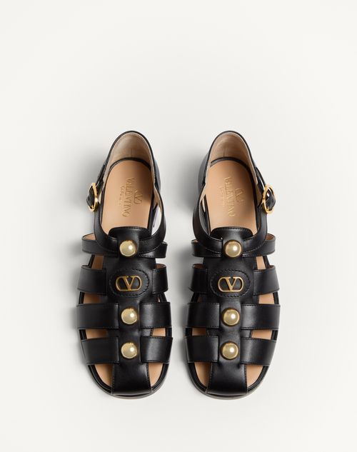 Valentino SANDALIAS DE PESCADOR VLOGO SIGNATURE DE CUERO DE BECERRO CON TACÓN DE 20 MM