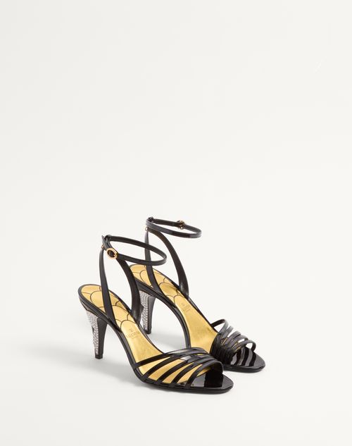 Valentino SANDALIAS LADYCRUSH DE CHAROL CON CRISTALES Y TACÓN DE 85 MM