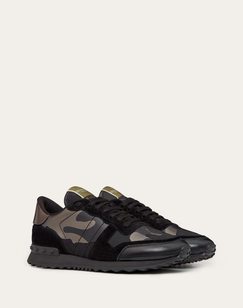 Valentino SNEAKERS ROCKRUNNER CAMUFLAJE NOIR LAMINADA