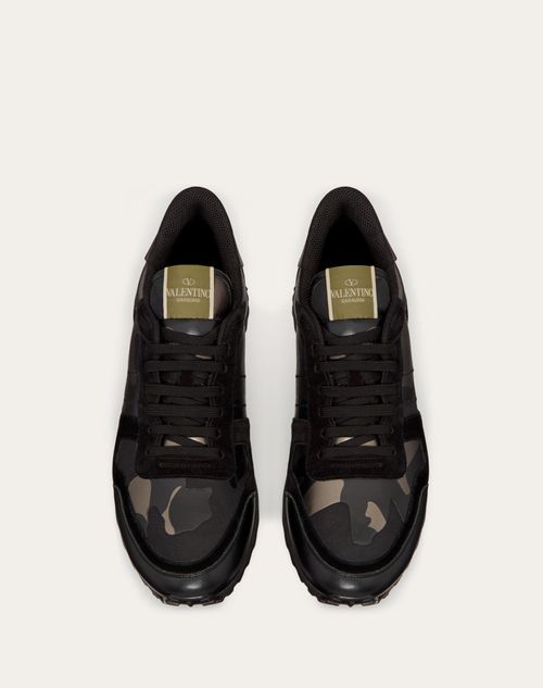 Valentino SNEAKERS ROCKRUNNER CAMUFLAJE NOIR LAMINADA