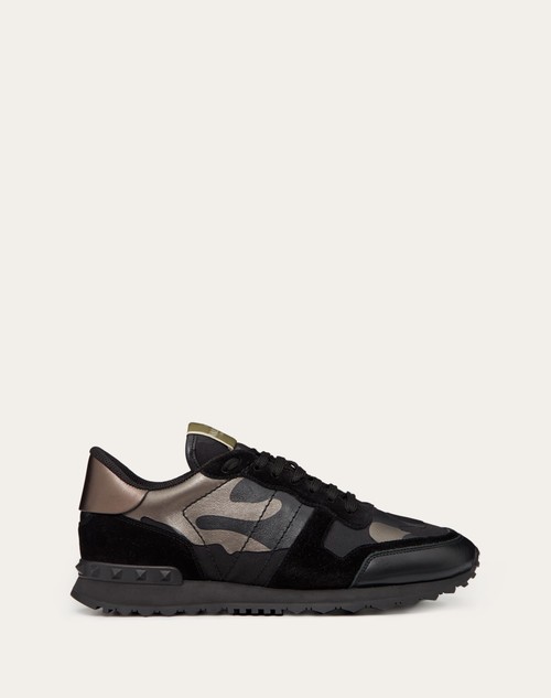 Valentino SNEAKERS ROCKRUNNER CAMUFLAJE NOIR LAMINADA