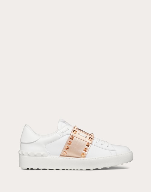 Valentino SNEAKERS ROCKSTUD UNTITLED DE PIEL DE BECERRO CON BANDA METALIZADA