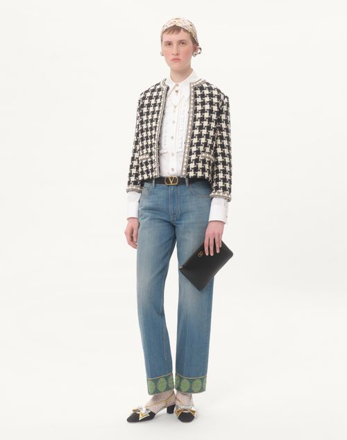 Valentino SOBRE VLOGO SIGNATURE DE CUERO GRANEADO DE BECERRO