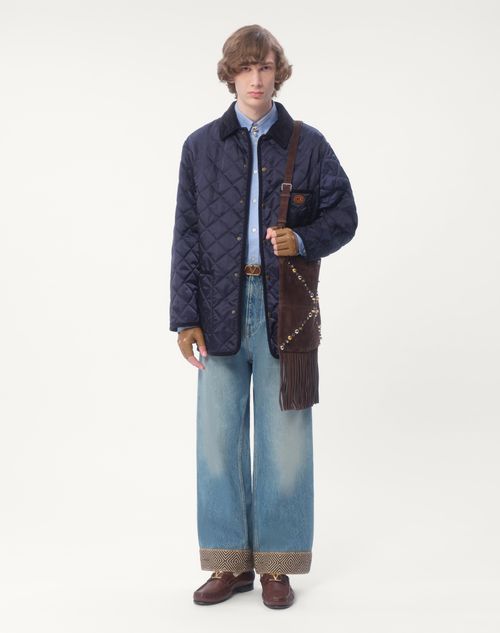 Valentino SOBRECAMISA DE NAILON ACOLCHADO CON PARCHE DEL VLOGO