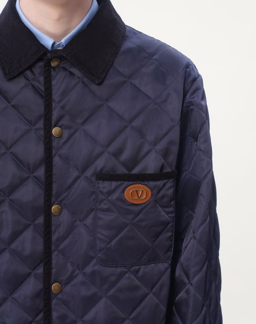 Valentino SOBRECAMISA DE NAILON ACOLCHADO CON PARCHE DEL VLOGO