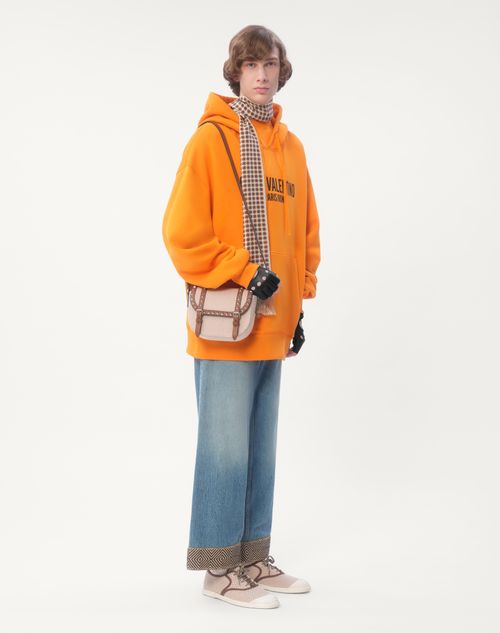 Valentino SUDADERA DE ALGODÓN CON CAPUCHA Y ESTAMPADO CHEZ VALENTINO