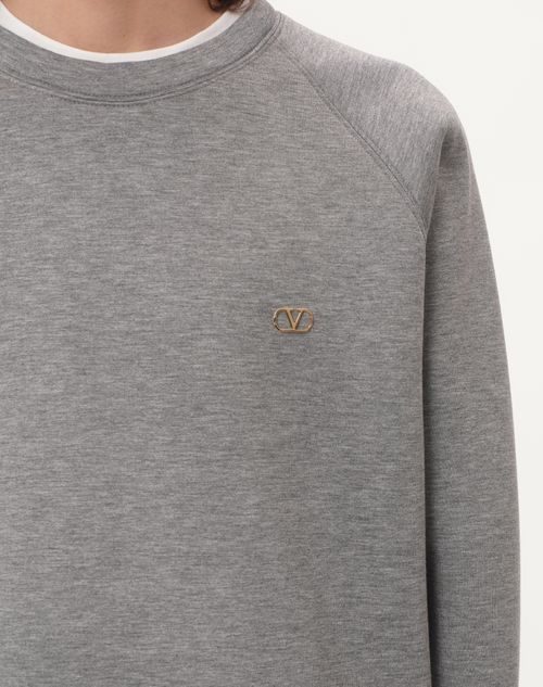 Valentino SUDADERA DE NEOPRENO CON CUELLO REDONDO Y EL VLOGO