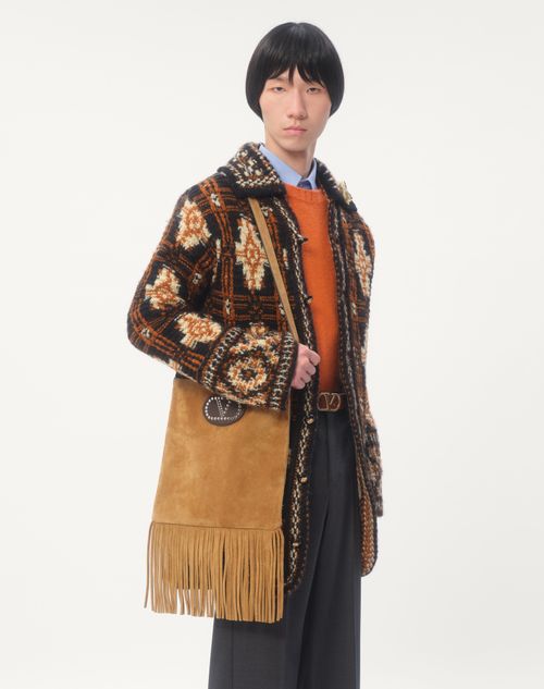 Valentino SUÉTER DE LANA SHETLAND CON CUELLO REDONDO Y BORDADO DEL VLOGO