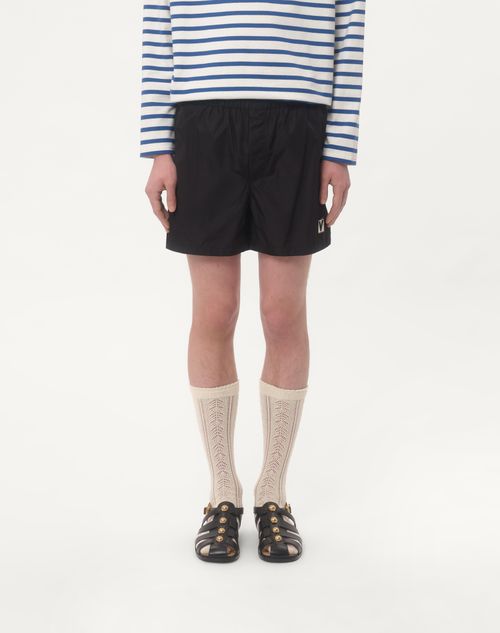 Valentino TRAJE DE BAÑO DE NYLON CON PARCHE CHEZ VALENTINO