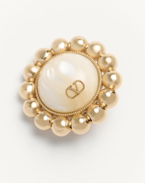 Valentino ARETES PAS PLUS DE METAL Y PERLA