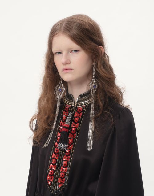 Valentino ARETES RÊVE RADIEUX DE METAL Y CRISTAL