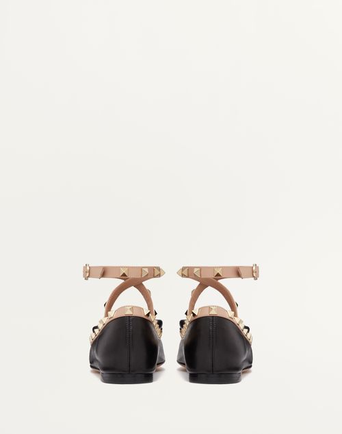 Valentino BALLERINA ROCKSTUD DE CUERO NAPA