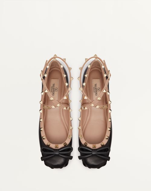 Valentino BALLERINA ROCKSTUD DE CUERO NAPA