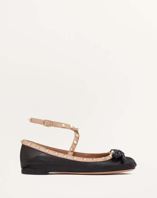 Valentino BALLERINA ROCKSTUD DE CUERO NAPA