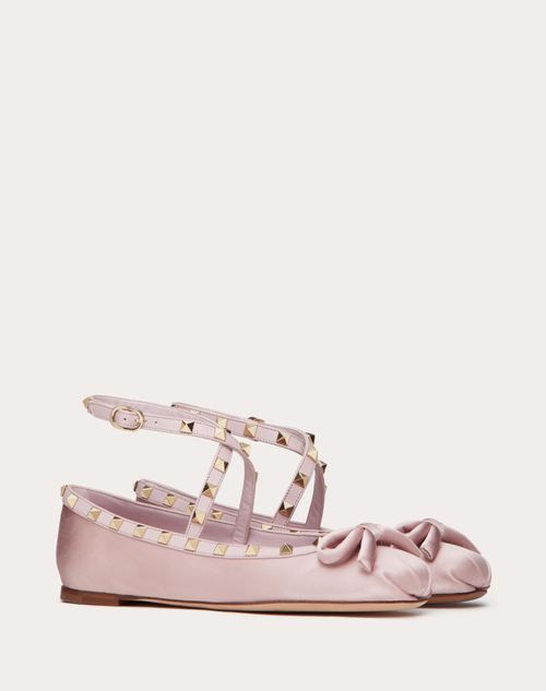 Valentino BALLERINA ROCKSTUD DE SATÉN