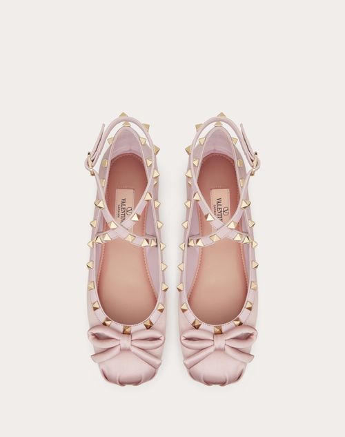 Valentino BALLERINA ROCKSTUD DE SATÉN