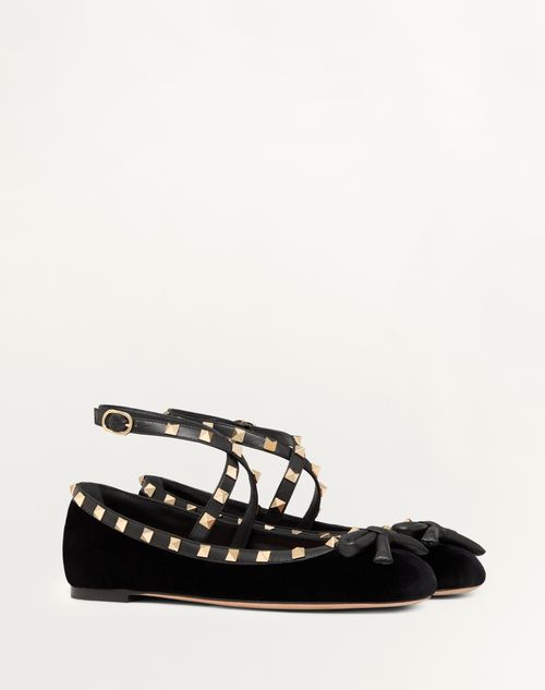 Valentino BALLERINAS ROCKSTUD DE TERCIOPELO