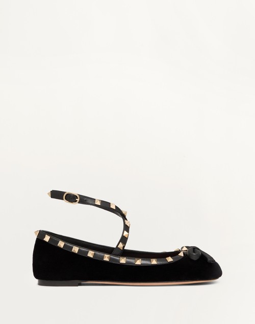 Valentino BALLERINAS ROCKSTUD DE TERCIOPELO