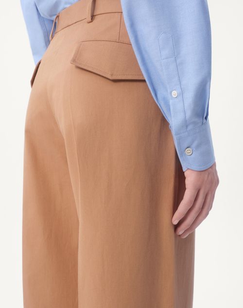 Valentino CAMISA DE ALGODÓN CON BORDADO DE VLOGO