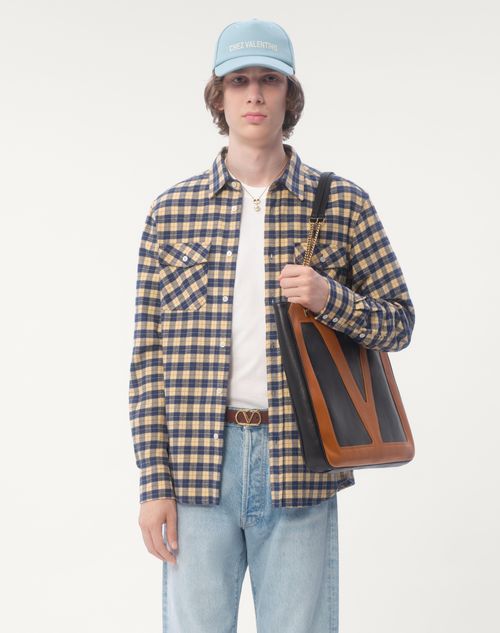 Valentino CAMISA DE FRANELA DE ALGODÓN