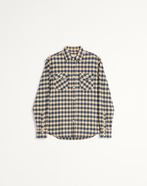 Valentino CAMISA DE FRANELA DE ALGODÓN