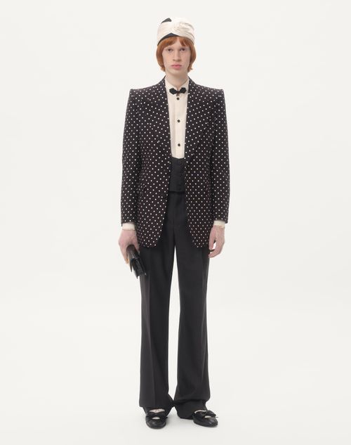 Valentino CAMISA DE SHANTUNG DE SEDA CON ALAMARES