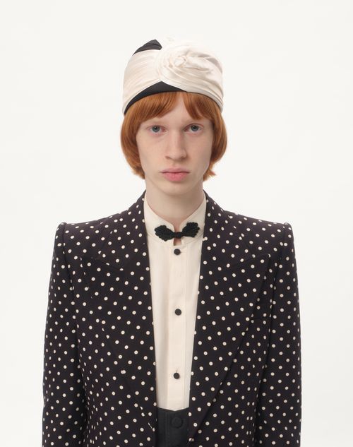 Valentino CAMISA DE SHANTUNG DE SEDA CON ALAMARES