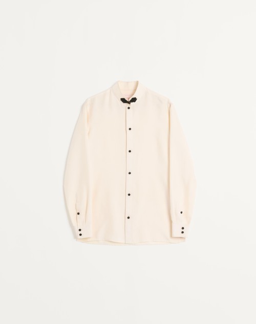 Valentino CAMISA DE SHANTUNG DE SEDA CON ALAMARES