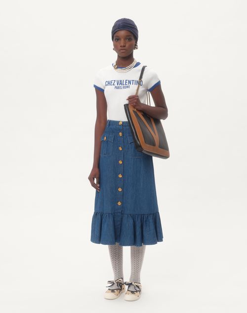 Valentino CAMISETA DE TEJIDO DE PUNTO DE ALGODÓN