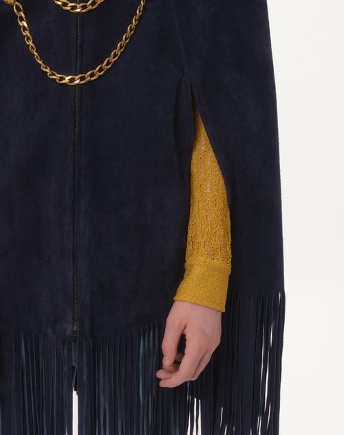 Valentino CAPA DE GAMUZA CON FLECOS