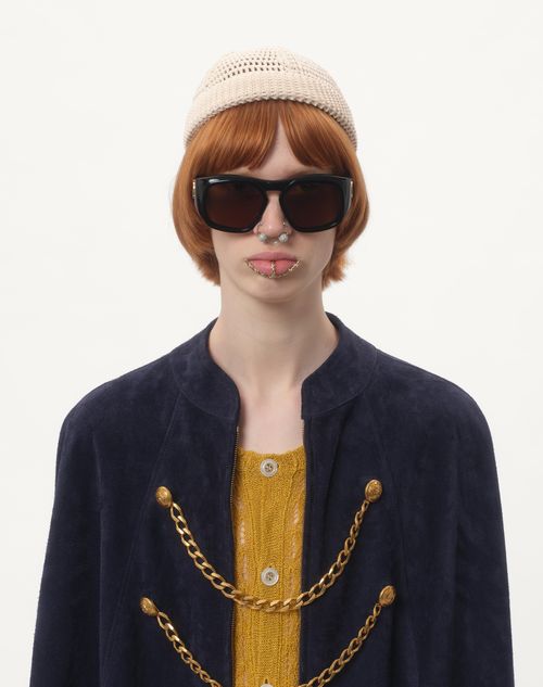 Valentino CAPA DE GAMUZA CON FLECOS