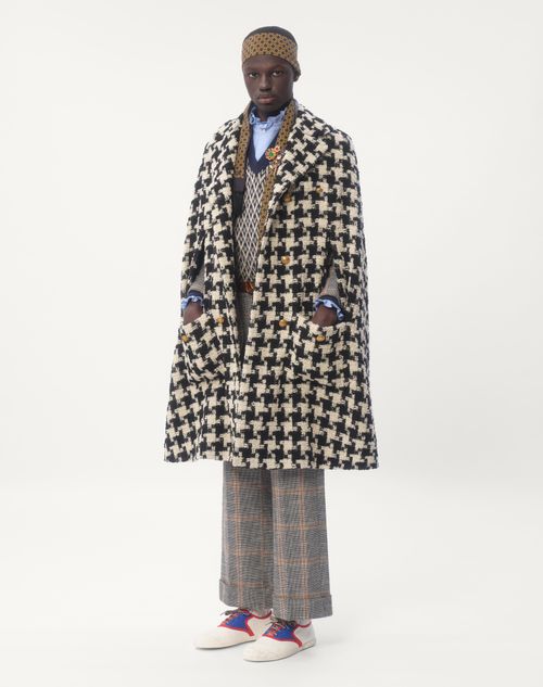 Valentino CAPA DE LANA CON DISEÑO PIED DE COQUE