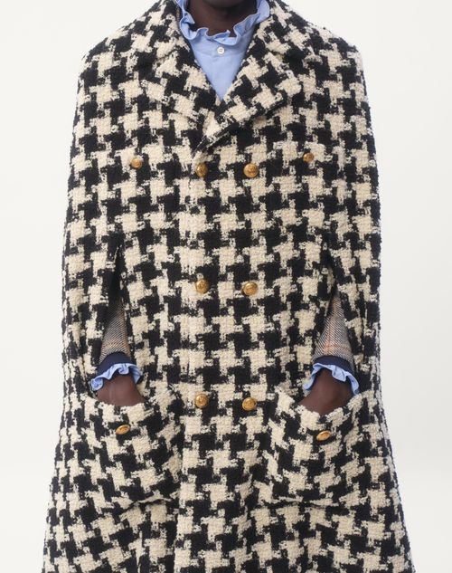 Valentino CAPA DE LANA CON DISEÑO PIED DE COQUE