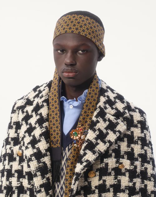 Valentino CAPA DE LANA CON DISEÑO PIED DE COQUE