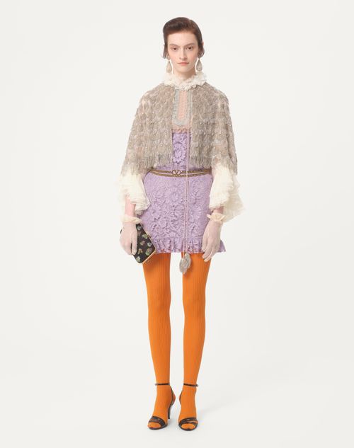 Valentino CAPA DE ORGANZA BORDADA