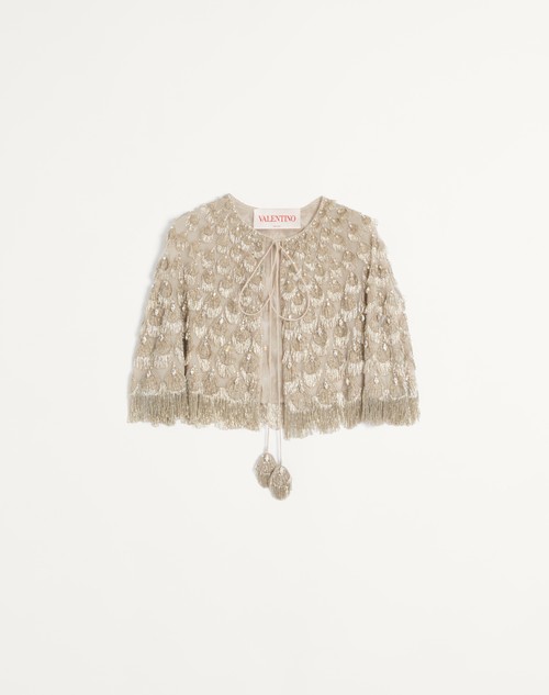 Valentino CAPA DE ORGANZA BORDADA