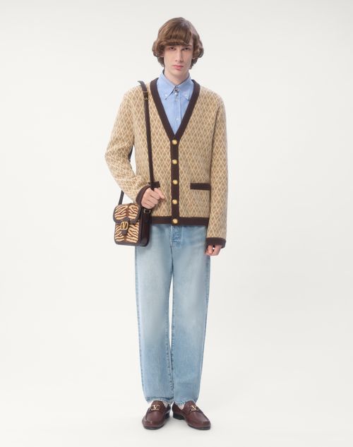Valentino CÁRDIGAN DE LANA CON DISEÑO TOUTE LA V