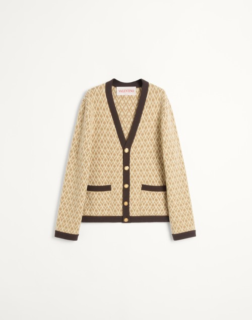 Valentino CÁRDIGAN DE LANA CON DISEÑO TOUTE LA V