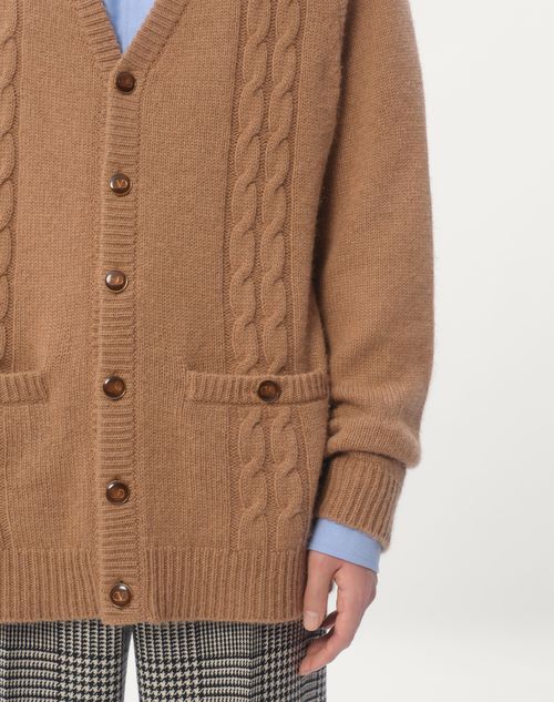 Valentino CÁRDIGAN DE PELO DE CAMELLO