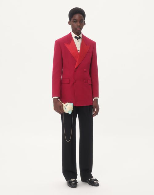 Valentino CHAQUETA CRUZADA DE LANA GRAIN DE POUDRE