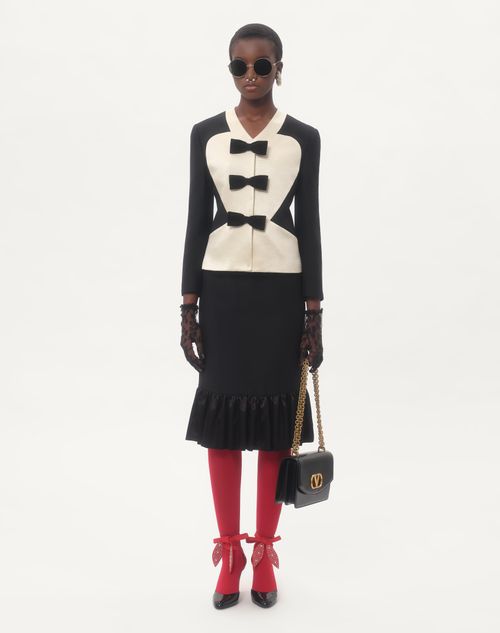 Valentino CHAQUETA DE CREPE COUTURE CON LAZOS