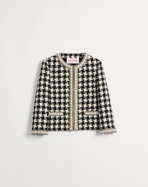 Valentino CHAQUETA DE DAMIER LIGHT TWEED BORDADA
