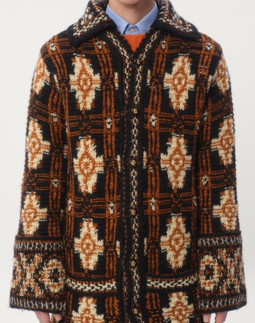 Valentino CHAQUETA DE LANA CON MOTIVO GEOMÉTRICO