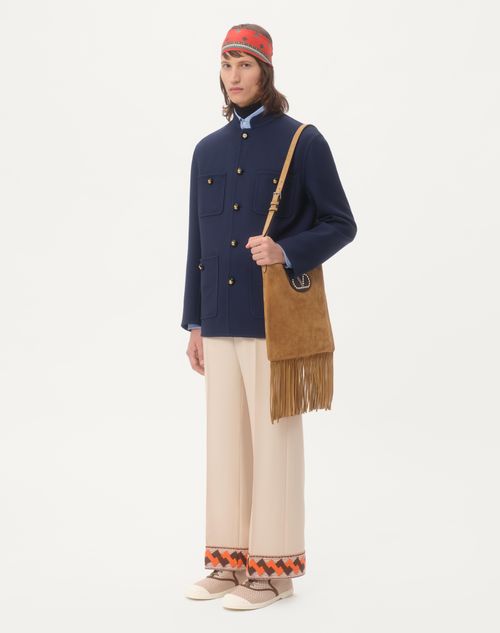 Valentino CHAQUETA DE LANA DOBLE CON CUELLO MAO