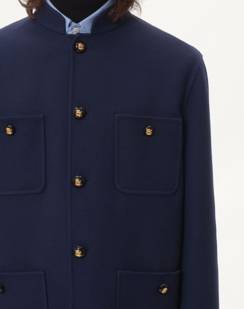 Valentino CHAQUETA DE LANA DOBLE CON CUELLO MAO