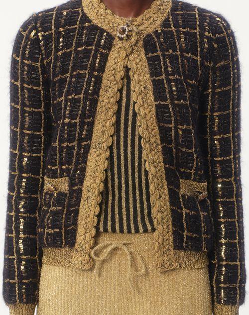 Valentino CHAQUETA TEJIDA DE MOHAIR Y LENTEJUELAS